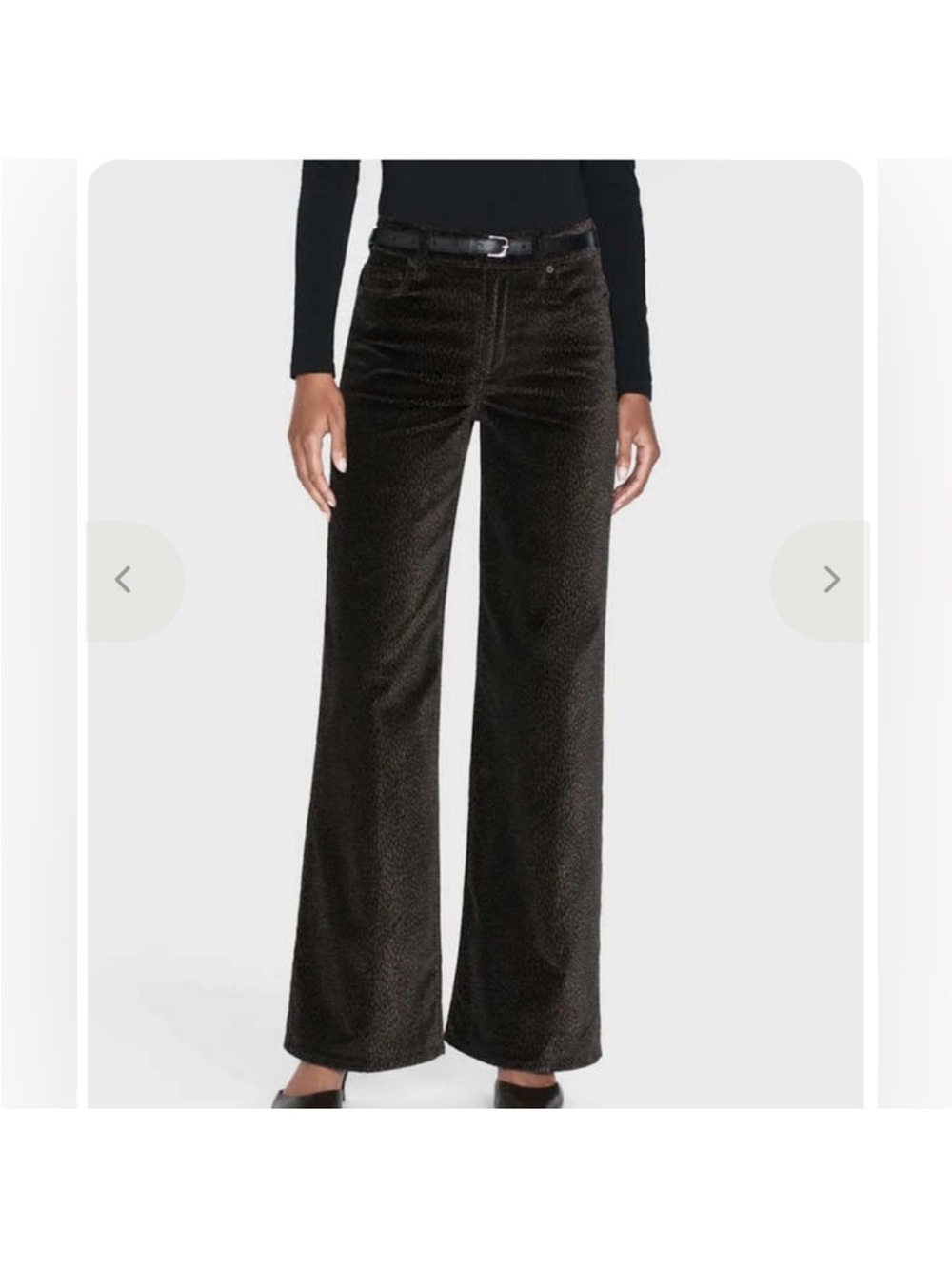 Frame Le Slim Palazzo Panthera Animal Print Velveteen Pants size 28